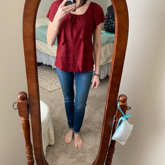 NWT Element shimmer scalloped blouse - Picture 3 of 5